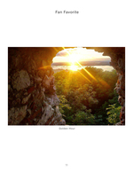 sunlight through stone ruin window landscape photography