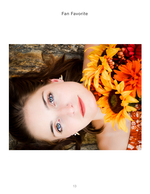 woman lying among sunflowers portrait photography