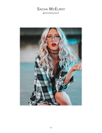 woman in plaid shirt parking garage fashion photography