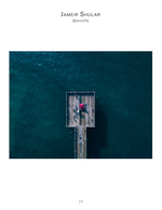 aerial drone view of ocean pier landscape photography