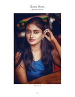 woman portrait with string lights portrait photography
