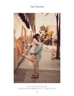 couple embracing on city sidewalk event photography