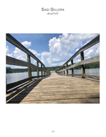 wooden dock over lake landscape photography