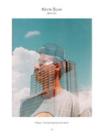 double exposure portrait with city skyline portrait photography