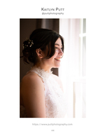 bride looking out window portrait photography