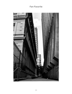 converging building facades in downtown alley architecture photography