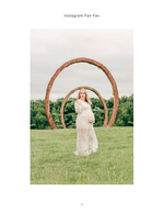pregnant woman in lace gown maternity portrait photography