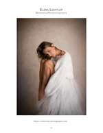woman in white tulle dress studio portrait photography