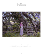 woman in floral gown under wisteria vines portrait photography