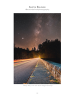 milky way stars over a mountain road landscape photography