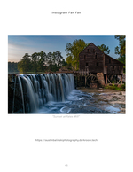 historic water mill and waterfall at sunset landscape photography