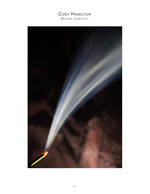 incense smoke trail against a dark background macro photography