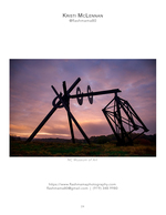 steel sculpture silhouetted against a dusk sky art photography
