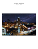 downtown skyline under a starry night sky cityscape photography