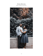 engaged couple embracing in a garden portrait photography