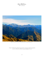 mountain range panorama at golden hour landscape photography