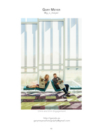 engaged couple reading newspapers in lounge chairs engagement photography