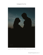 couple silhouetted under the moon engagement photography