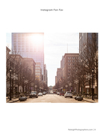 downtown city street at winter sunrise cityscape photography