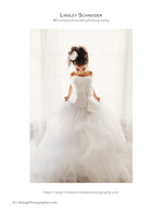 flower girl in white gown family portrait photography