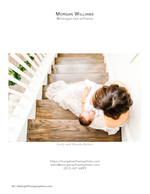 mother carrying newborn down staircase newborn photography