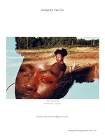 woman double exposed with landscape artistic portrait photography