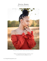 woman in red top with braided bun portrait photography