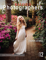 woman in the middle of an azalea garden path cover portrait photography