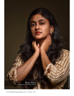 woman in traditional attire and jewelry studio portrait photography