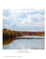 autumn foliage reflected on a calm lake landscape photography