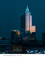 PNC Plaza tower illuminated at night cityscape photography