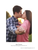 couple holding hands showing an engagement ring portrait photography