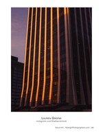 fluted high-rise facade glowing at sunset architecture photography