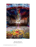 colorful graffiti covered pedestrian tunnel urban photography