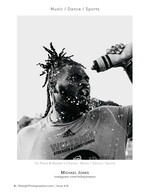 athlete splashed with water mid-workout sports photography
