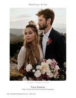 bride and groom on a mountain ridge wedding photography