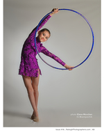 rhythmic gymnast posing with a hoop sports photography
