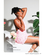 woman in a pink textured dress in a studio setting fashion photography